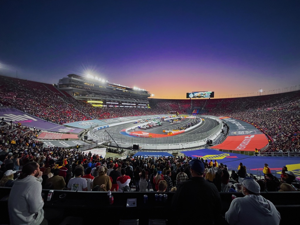Large-format event branding installed throughout the Busch Light Clash at the Los Angeles Memorial Coliseum.