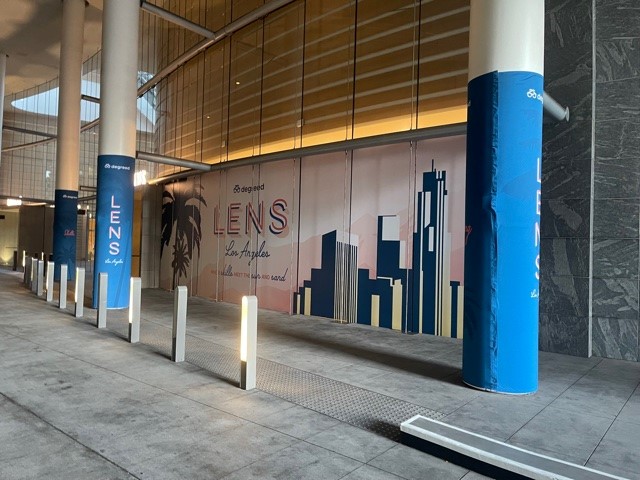 Custom window graphics and architectural branding installed at InterContinental Los Angeles Downtown.